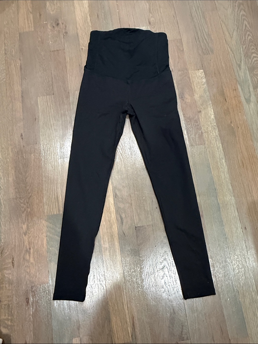High-Waist Black Maternity Leggings